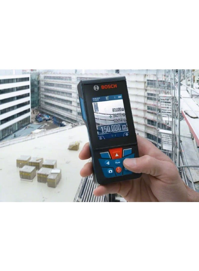 بوش GLM 150-27 C جهاز قياس ليزر احترافي بشاشة عرض IPS باللونين الأسود والأزرق 4 x 7 x 14 ملم 0 601 072 Z00 - Image 3